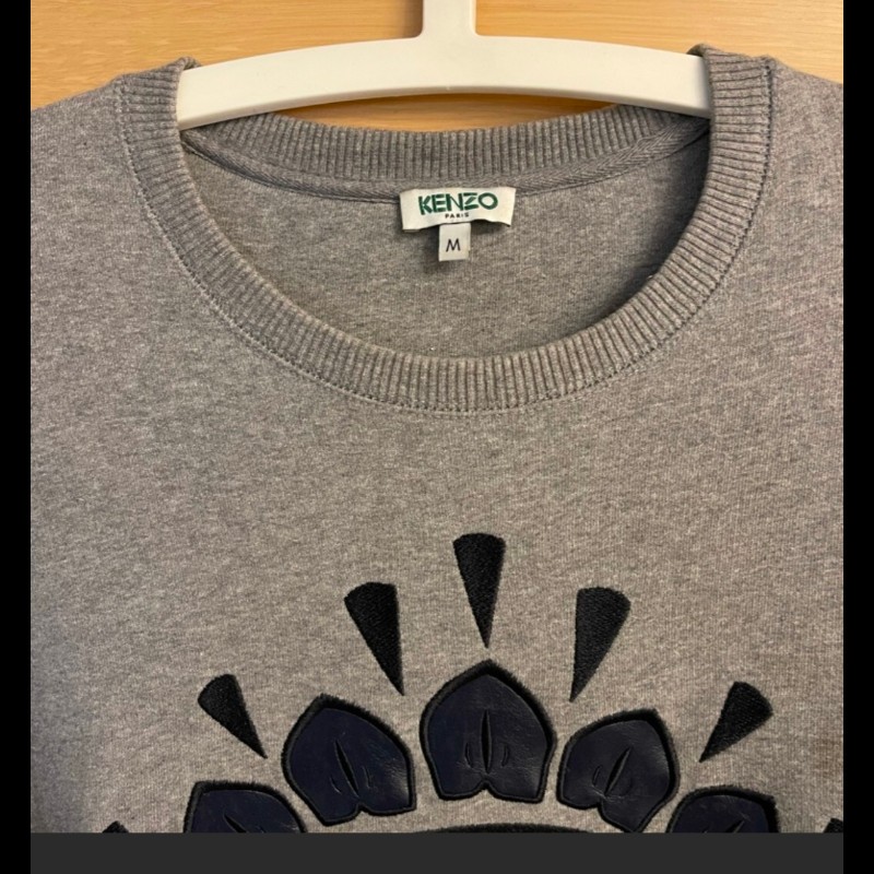 kenzo 灰色中性棉T恤-1