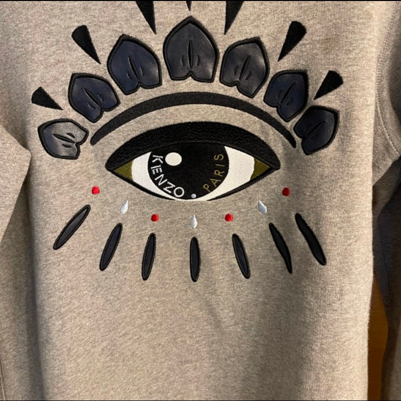 kenzo 灰色中性棉T恤-2