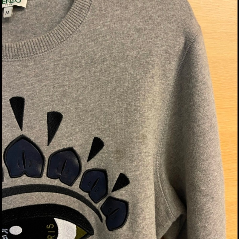 kenzo 灰色中性棉T恤-3