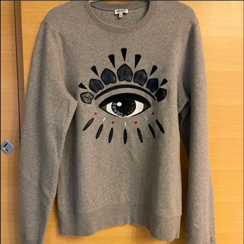 kenzo 灰色中性棉T恤-5