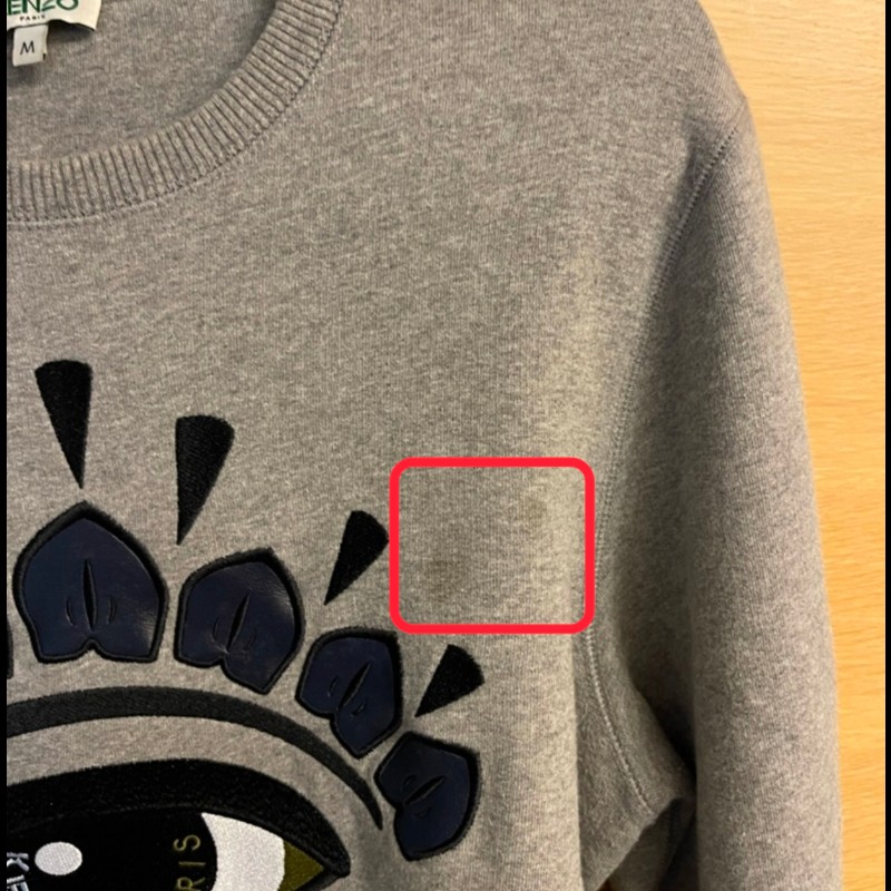 kenzo 灰色中性棉T恤-6