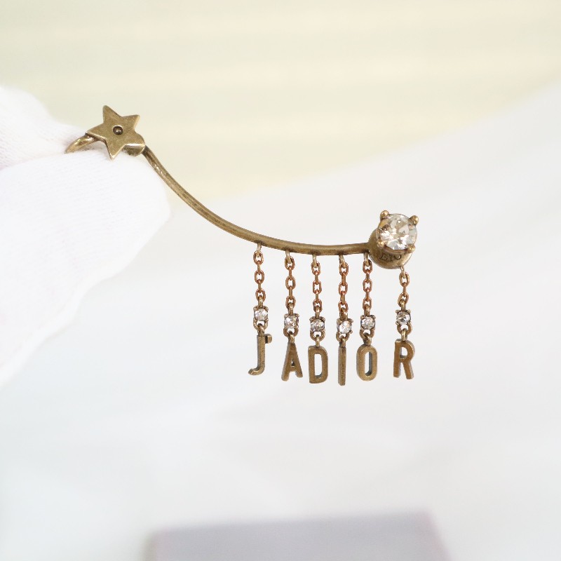 DIOR 迪奧 jadior 重工流蘇耳掛復古五金 單只 長度5.5cm-0