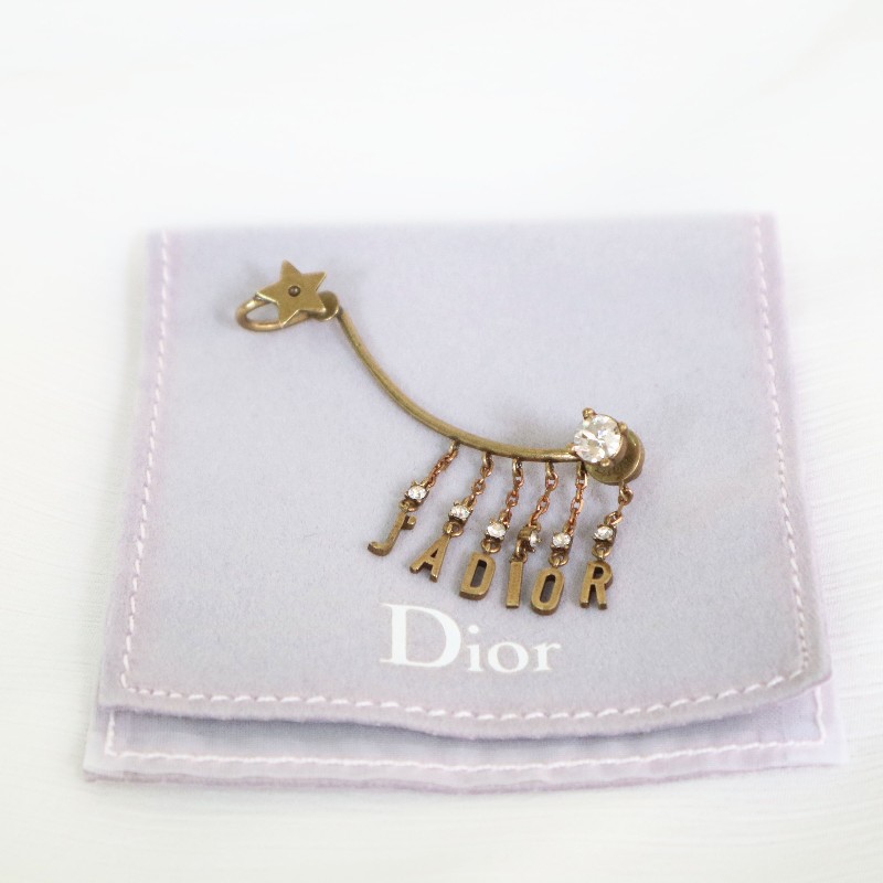 DIOR 迪奧 jadior 重工流蘇耳掛復古五金 單只 長度5.5cm-4