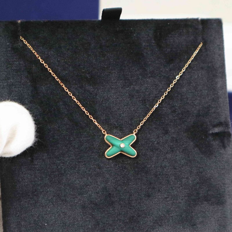 CHAUMET 尚美 孔雀石 緣系一生項鍊 玫瑰金-0