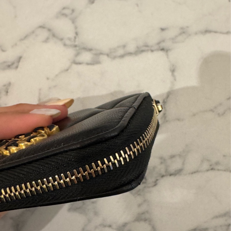 Chanel黑色19ㄇ拉零錢包-14