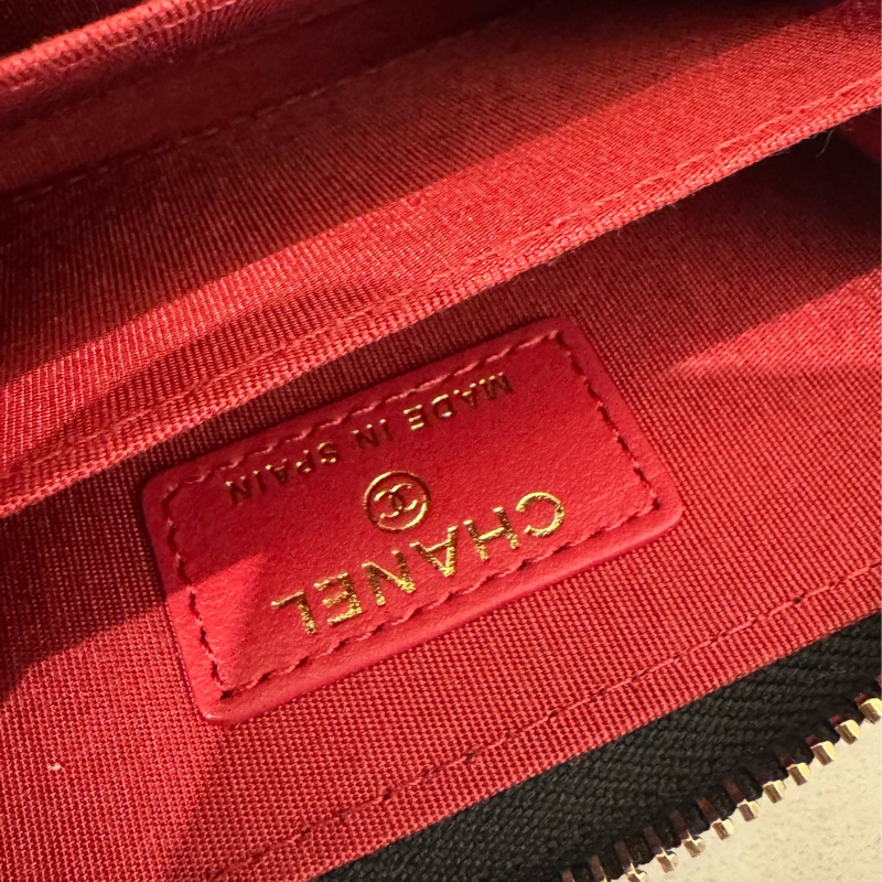 Chanel黑色19ㄇ拉零錢包-20