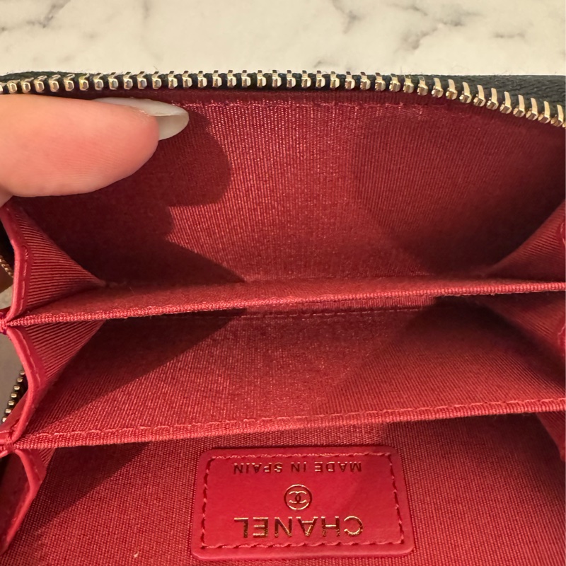 Chanel黑色19ㄇ拉零錢包-21