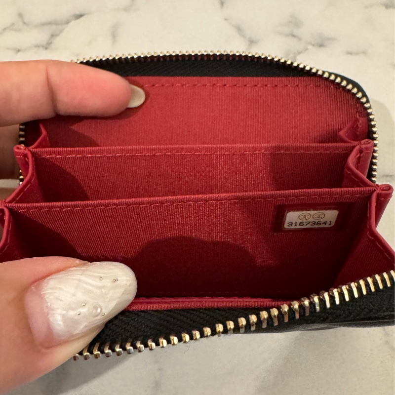 Chanel黑色19ㄇ拉零錢包-22