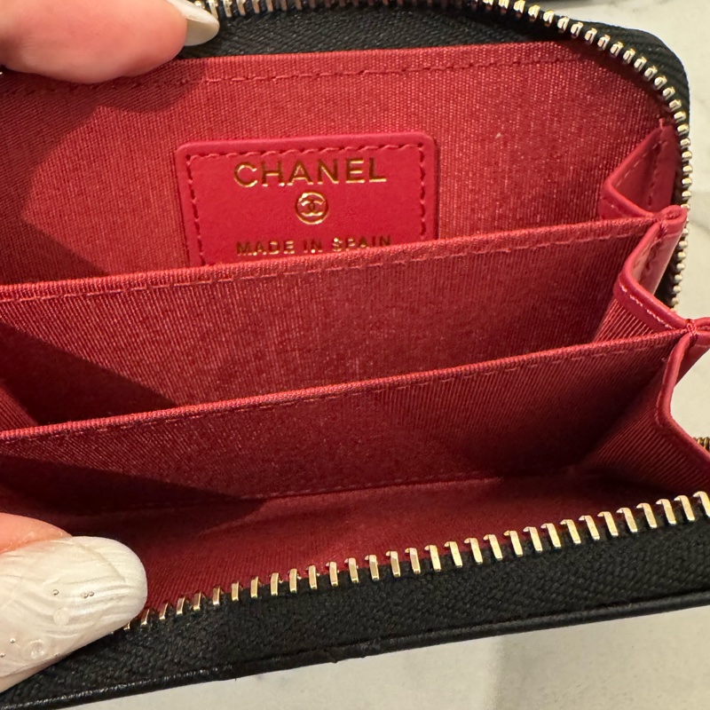 Chanel黑色19ㄇ拉零錢包-26