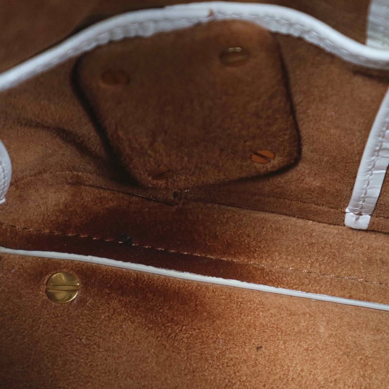 BV  ARCO 29  奶油白內拼金棕油蠟皮 可拆卸肩帶-9