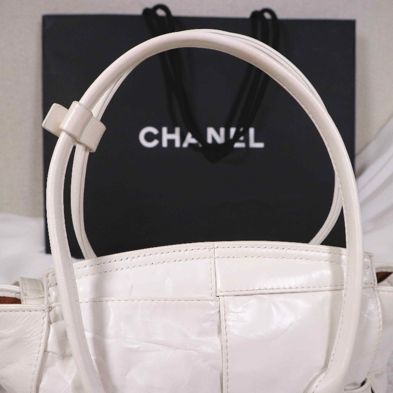 BV  ARCO 29  奶油白內拼金棕油蠟皮 可拆卸肩帶-18