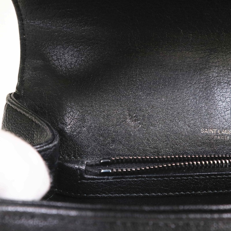 YSL  College 郵差包，限量鉚釘款經典MONOGRAM 斜紋魚子醬顆粒小牛皮-16