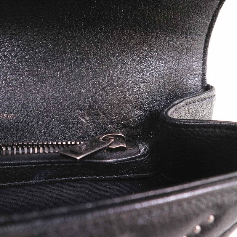 YSL  College 郵差包，限量鉚釘款經典MONOGRAM 斜紋魚子醬顆粒小牛皮-17