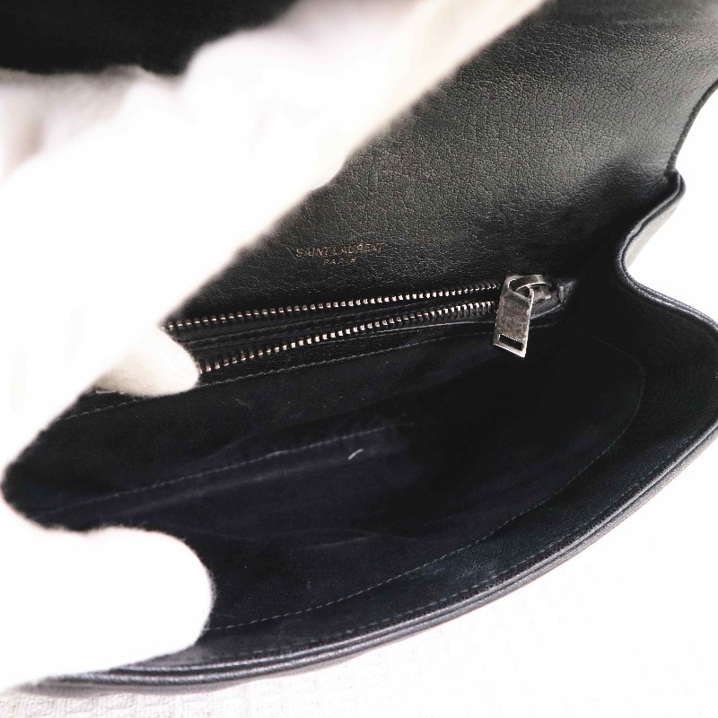 YSL  College 郵差包，限量鉚釘款經典MONOGRAM 斜紋魚子醬顆粒小牛皮-18