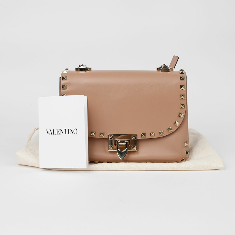 VALENTINO 鉚釘肩斜背包 2B0F12-0