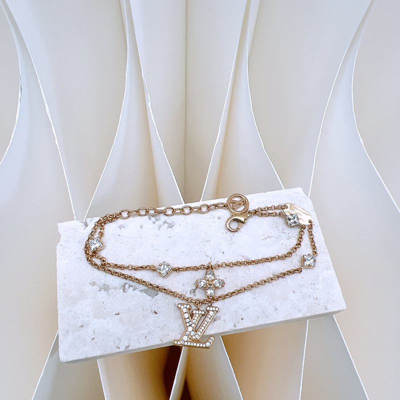 Lv lady 水鑽雙圈手鏈-0