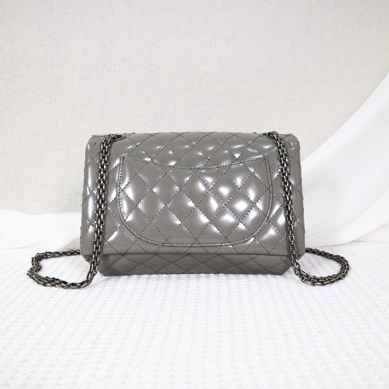 CHANEL  2.55系列 鏈條包 灰綠色-2