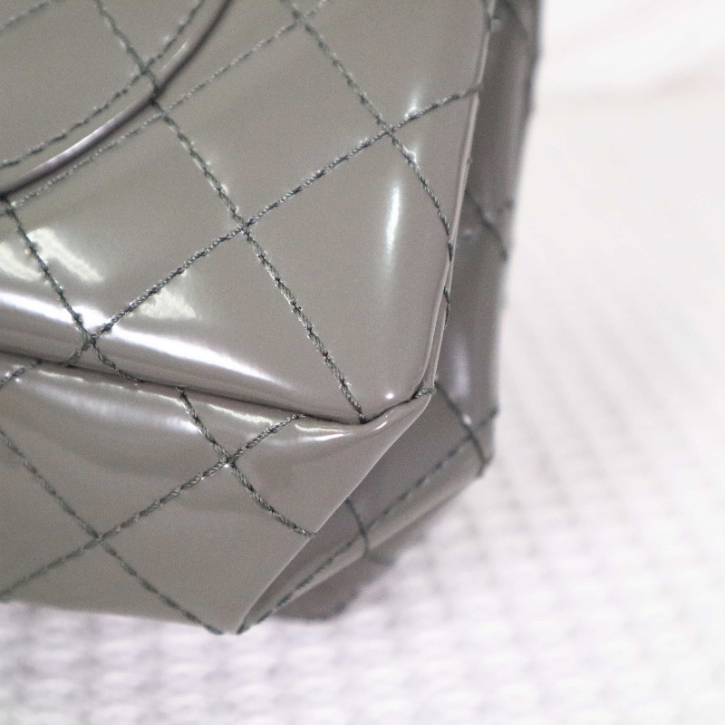 CHANEL  2.55系列 鏈條包 灰綠色-11