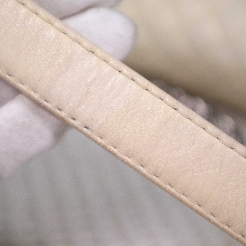 CHANEL 奶油白拼黑白 中號 LEBOY 鏈條包 絕版限量款-26