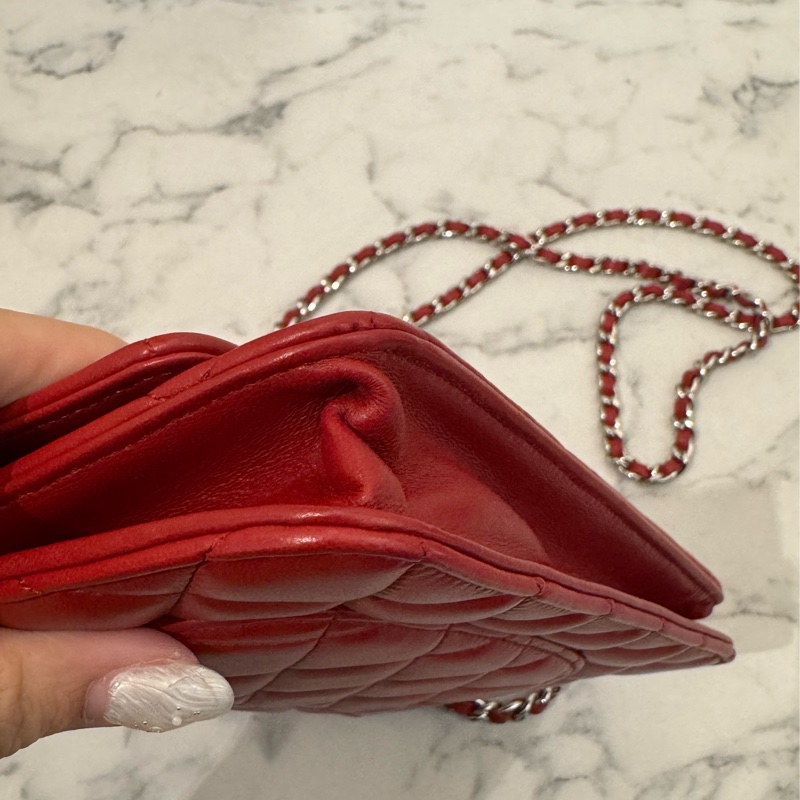 chanel紅菱格銀雙C woc  價格甜到不行✨✨-8