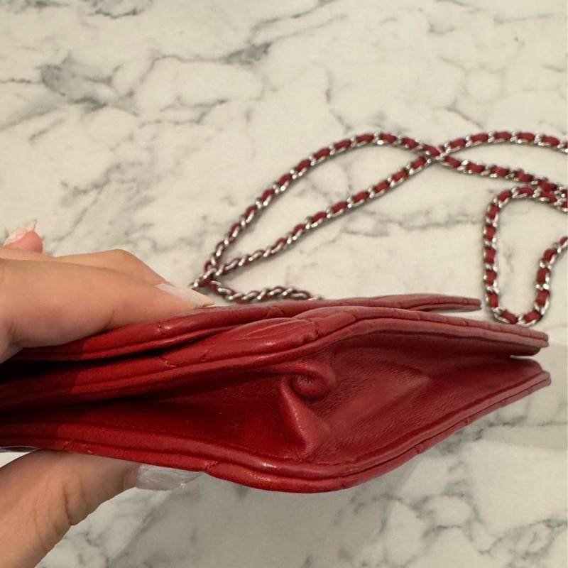 chanel紅菱格銀雙C woc  價格甜到不行✨✨-9