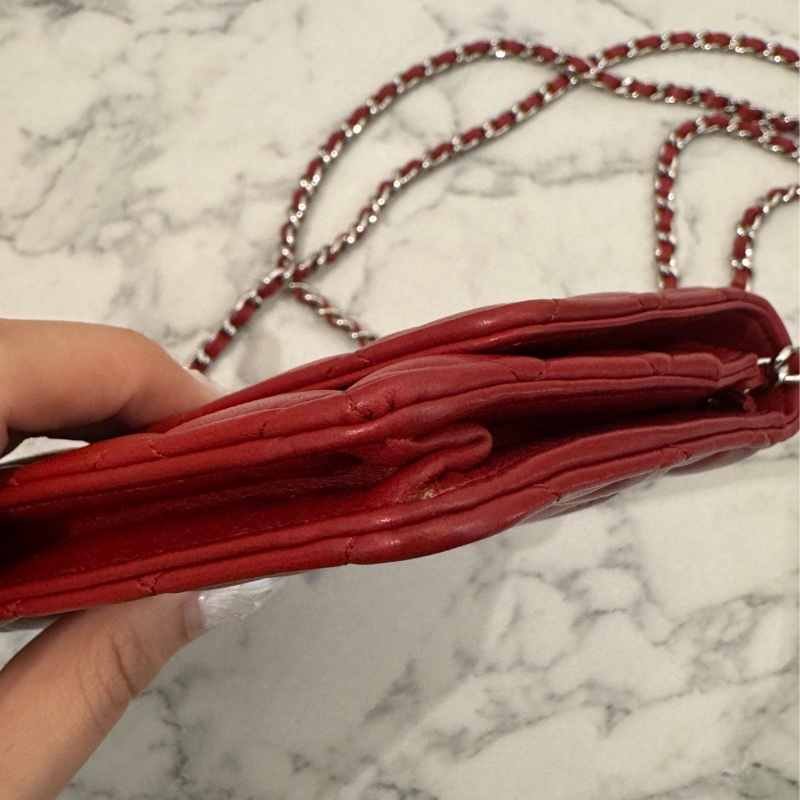 chanel紅菱格銀雙C woc  價格甜到不行✨✨-10