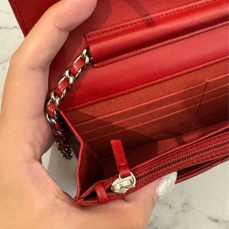 chanel紅菱格銀雙C woc  價格甜到不行✨✨-22