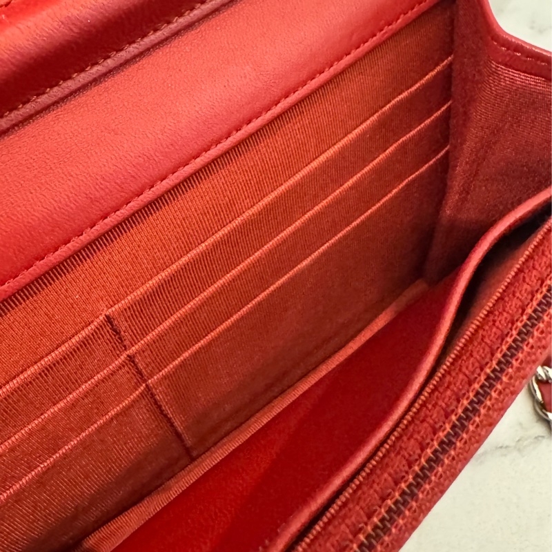 chanel紅菱格銀雙C woc  價格甜到不行✨✨-27