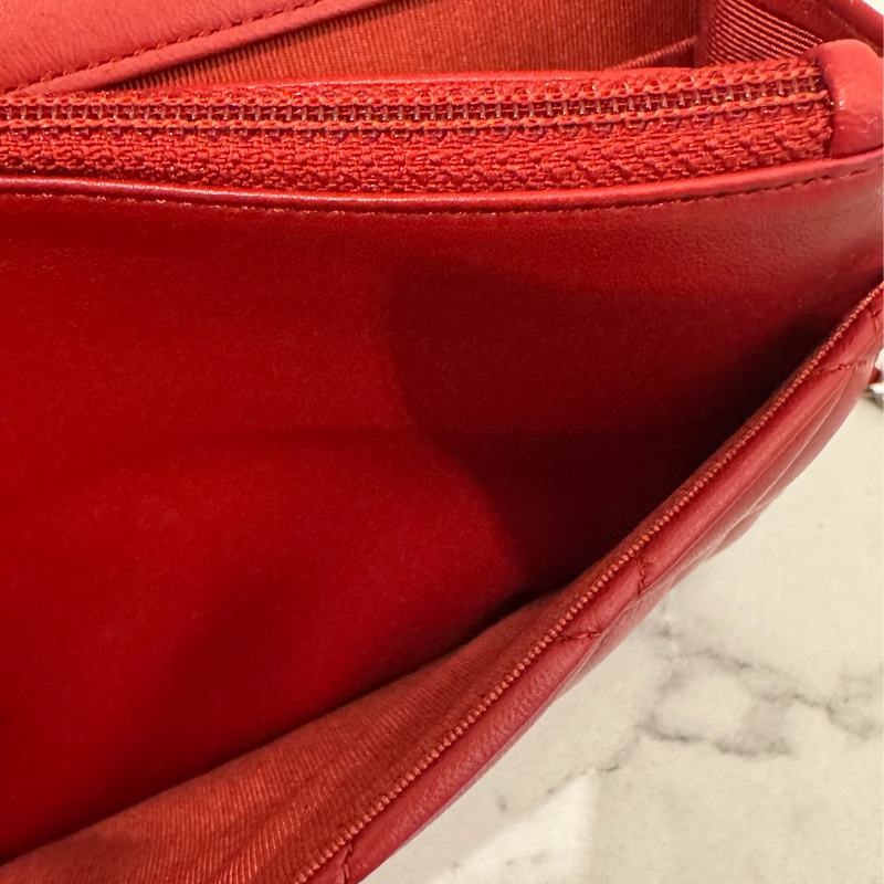 chanel紅菱格銀雙C woc  價格甜到不行✨✨-36