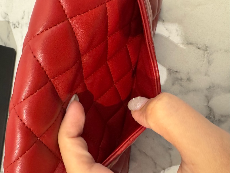 chanel紅菱格銀雙C woc  價格甜到不行✨✨-42