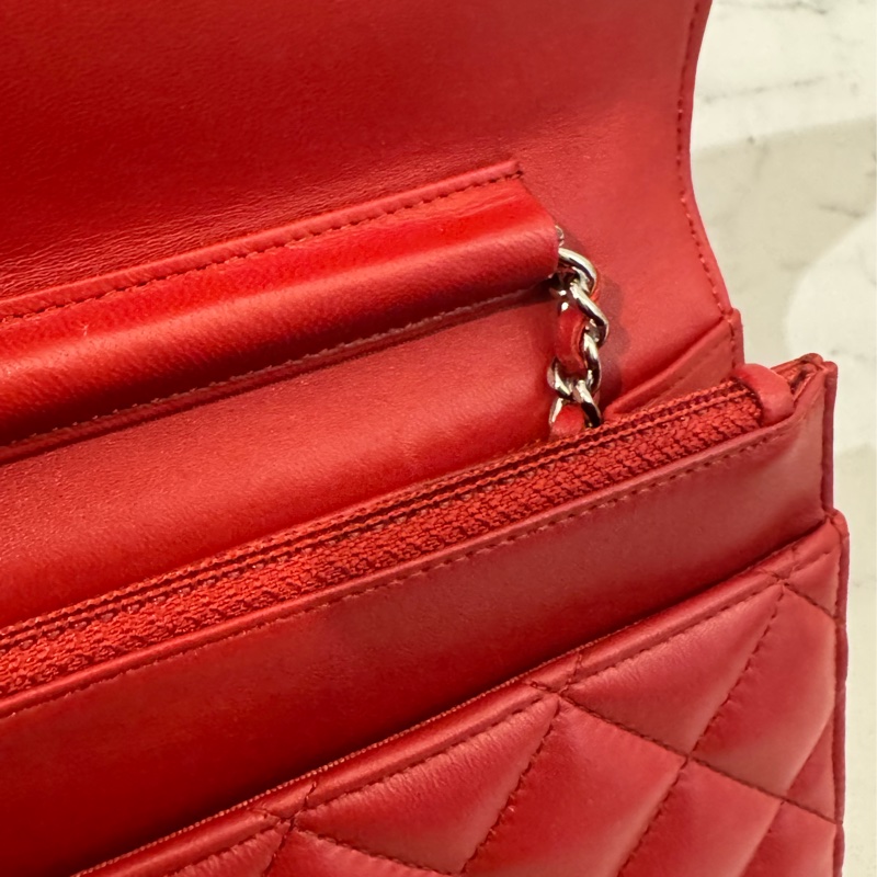 chanel紅菱格銀雙C woc  價格甜到不行✨✨-43