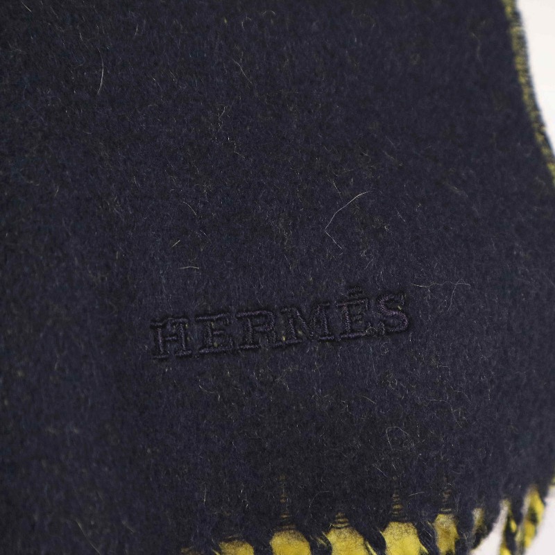 極新❤️HERMES  雙色雙面 羊絨圍巾，100%山羊絨-4
