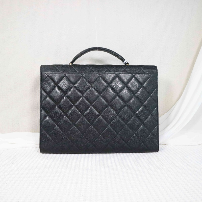 Chanel 魚子醬牛皮 黑金 Kelly 貝嫂包 手提包-2