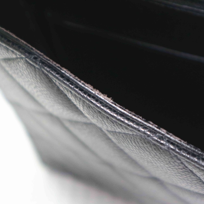 Chanel 魚子醬牛皮 黑金 Kelly 貝嫂包 手提包-13