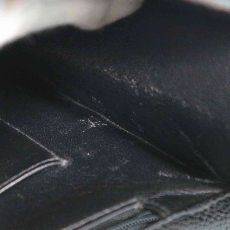 Chanel 魚子醬牛皮 黑金 Kelly 貝嫂包 手提包-14