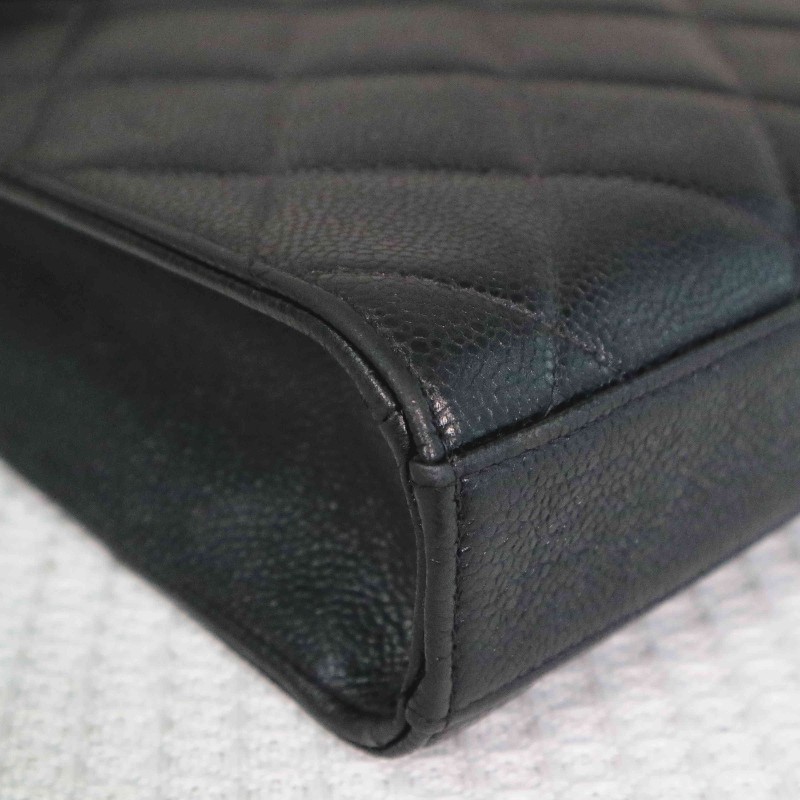 Chanel 魚子醬牛皮 黑金 Kelly 貝嫂包 手提包-18