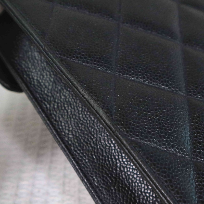 Chanel 魚子醬牛皮 黑金 Kelly 貝嫂包 手提包-21