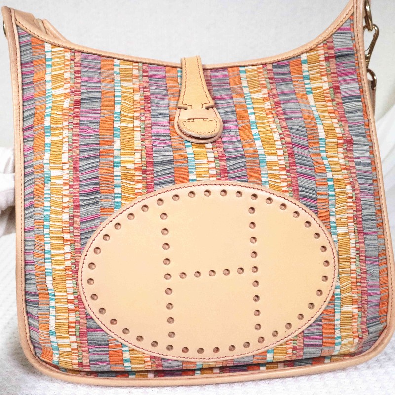 HERMES  EVELYNE 29 絕版羊切皮工藝 肩背包-6