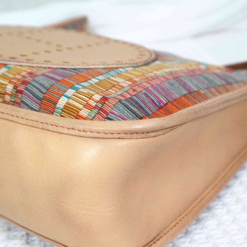 HERMES  EVELYNE 29 絕版羊切皮工藝 肩背包-8