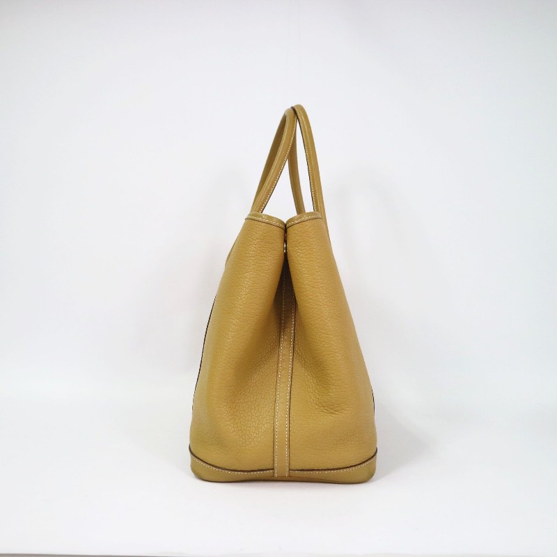 HERMES Garden Party 36 手提包 6D黃綠色-1