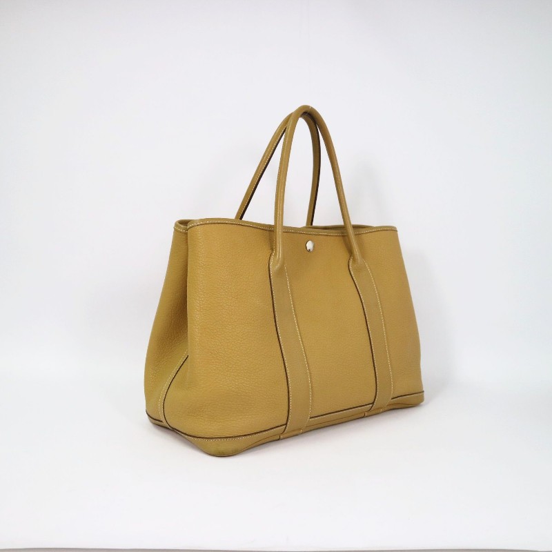 HERMES Garden Party 36 手提包 6D黃綠色-2