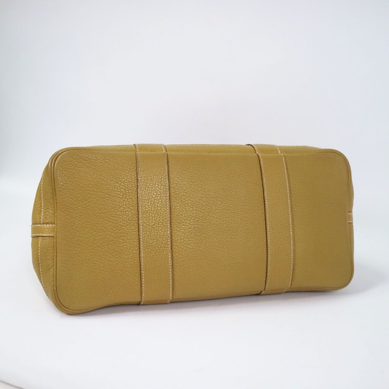 HERMES Garden Party 36 手提包 6D黃綠色-4