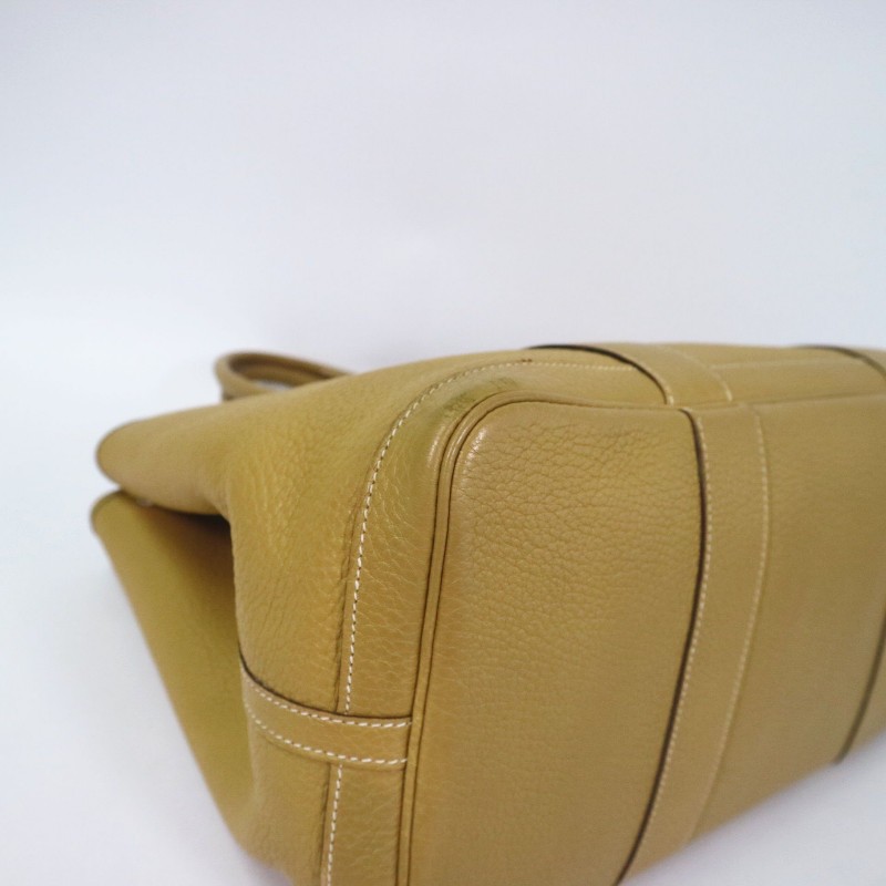 HERMES Garden Party 36 手提包 6D黃綠色-11