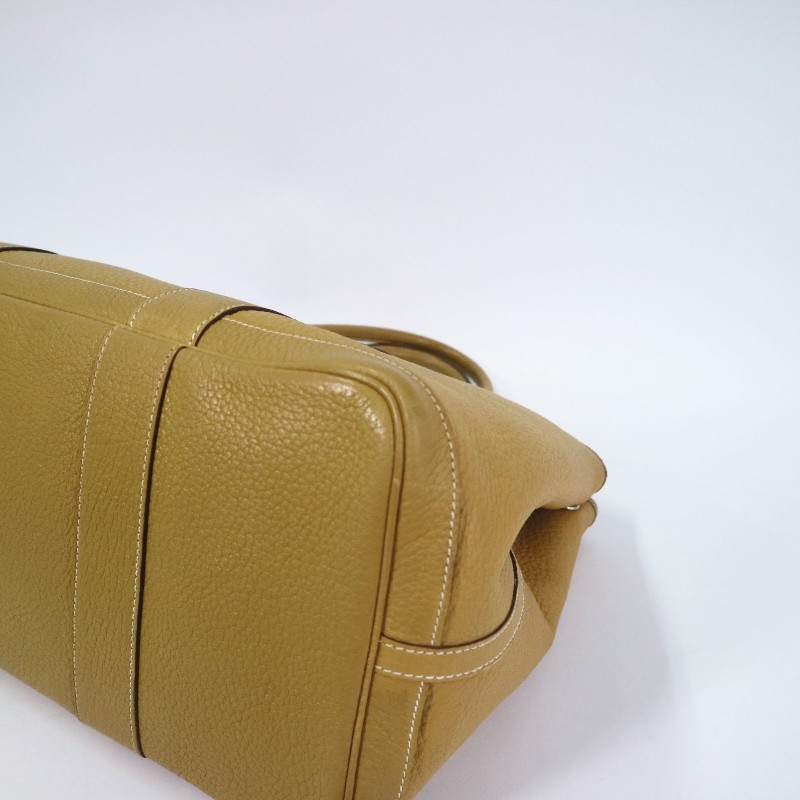 HERMES Garden Party 36 手提包 6D黃綠色-12