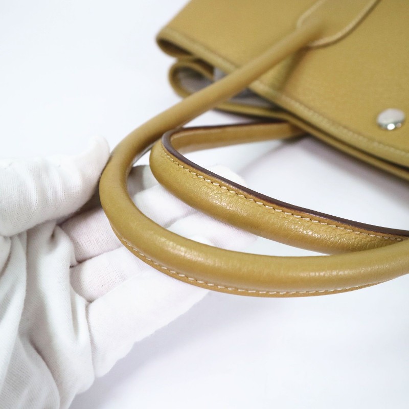 HERMES Garden Party 36 手提包 6D黃綠色-15