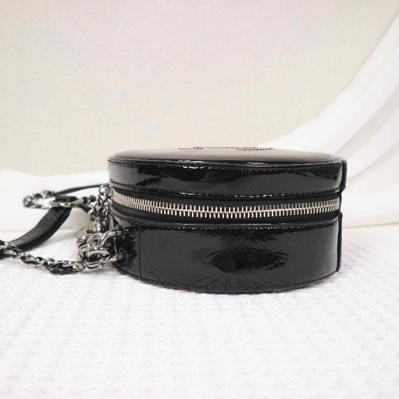 Chanel  限定款 黑色滿鑽貓頭鷹吊墜 晚宴包圓餅包鏈條包-5