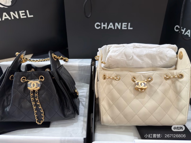 Chanel 26C 全新 Hobo 荔枝牛皮 黑金 Mini-3