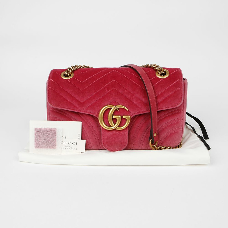 GUCCI GG Marmont 小號鏈條單肩斜背包 443497-0