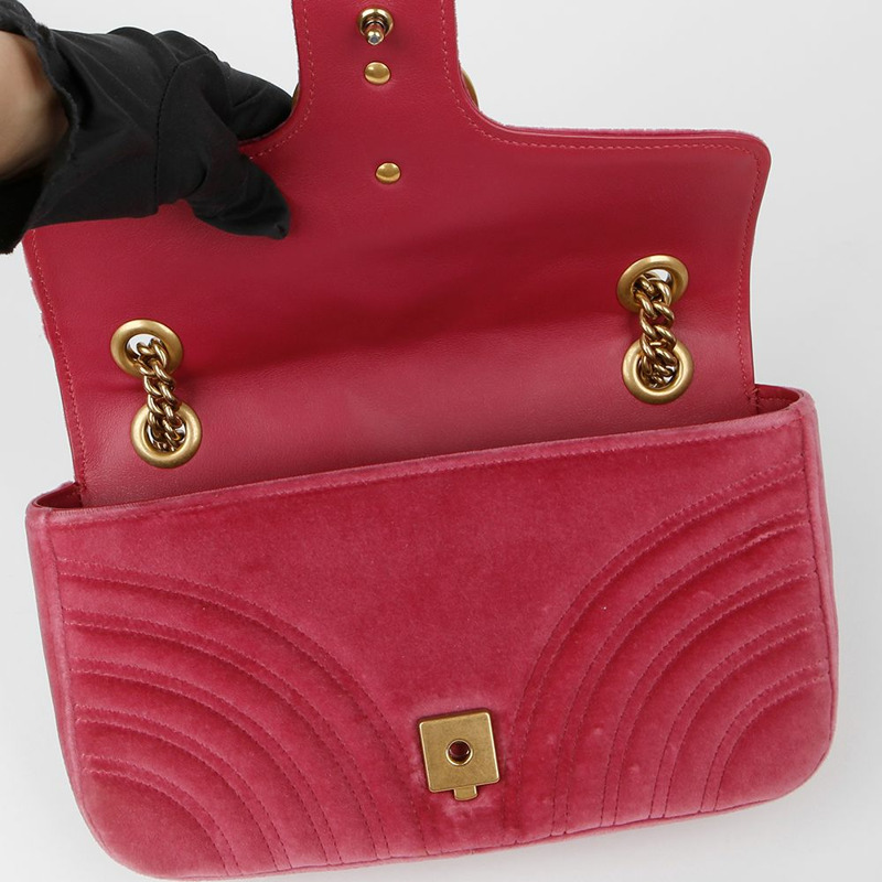 GUCCI GG Marmont 小號鏈條單肩斜背包 443497-11