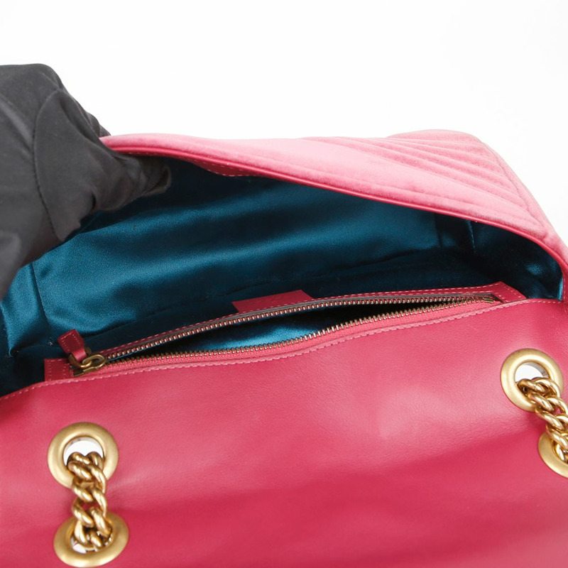 GUCCI GG Marmont 小號鏈條單肩斜背包 443497-12